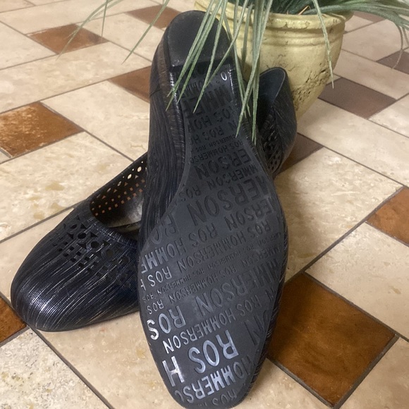 Ros Hommerson  tina black metallic pump workwear casual size 10WW New - Picture 8 of 11